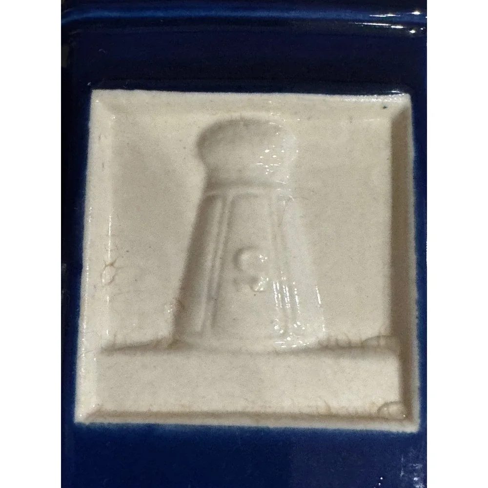 Vintage Roshco Tileware Cobalt Blue Salt & Pepper Shakers